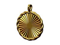 Sunburst braided wire pendant  | 3D