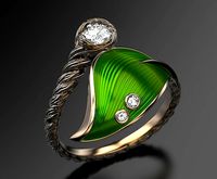 After rain enamel ring | 3D