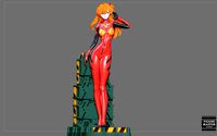 ASUKA LANGLEY PLUG SUIT EVANGELION ANIME CHARACTER PRETTY GIRL | 3D