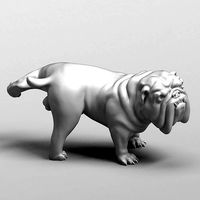 Pissing english bulldog 3D print model | 3D