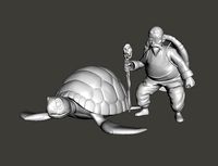 Master Roshi and his Turtle 3D Model | 3D