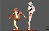 BEA POKEMON TRAINER CUTE GIRL HITMONLEE ANIME CHARACTER | 3D
