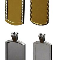 Mini set of 4 simple Dogtags | 3D