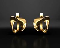 Moebius ribbon earrings | 3D