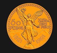 Mexico 50 Peso Gold Coin | 3D