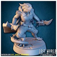 Dragonborn Rogue Miniature Supported- 3D Printable - | 3D