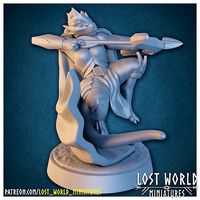 Dragonborn Archer Miniature Supported- 3D Printable - | 3D
