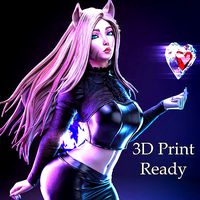 Ahri - The Baddest Fan Art 3D Print | 3D