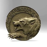 Fenrir Wolf by Scandinavian mythology - Viking pagan deity | 3D