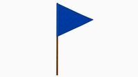 Decorative pennant on flagpole small