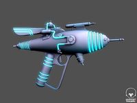 Retro Pbr Textured Raygun