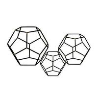 Iron Gold highlight Amin Geometric Orb Sculpture Set