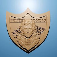 Jon Snow Winter is Coming relief model in stl 3D for CNC Router | 3D