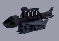 Sci-fi LowPoly cargo space ship