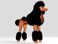 Polygonal Poodle Dog Parametric | 3D