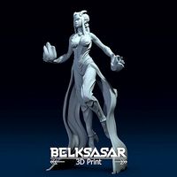 Female Warlock Tiefling And NUDE version | 3D