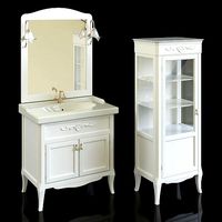 Classical bathroom furniture set washbasin mirror cabinet Antica