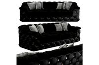 Sofa Hill Gianfranco Ferre black leather