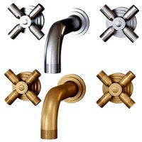 Landmark Industrial wall mounted mixer V717 by Samuel Heath