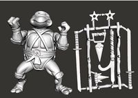 LEONARDO VINTAGE TMNT TEENAGE MUTANT NINJA TURTLES COMPLET | 3D
