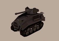 Low-poly sci-fi heavy tank