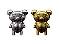 Evil panda bear pendant and charm | 3D