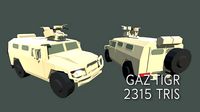 Low-Poly Car GAZ-Tigr
