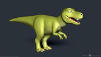 Stylized Cartoon Tyrannosaurus T-Rex Dinosaur