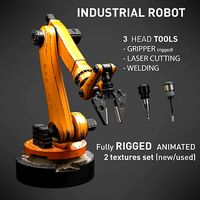3D Industrial Robot 6 Axes mechanical Arm - 3 tools