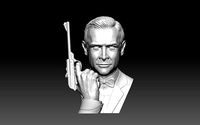 Sean Connery James bond bust and  hand model with Walther LP53 | 3D