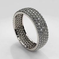 ring pave azure cut | 3D