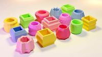 15 Flower Pots for Succulent Plants 3D Print | 3D