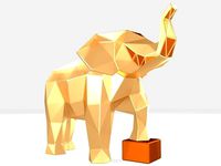 Polygonal Elephant kid Parametric | 3D