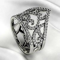 Heart Ornamet Gold Ring | 3D
