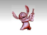 Funny cute  guitarist monster | 3D