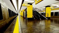 subway in 3d model