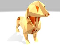 Polygonal Dachshund Parametric | 3D