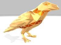 Polygonal Crow Parametric | 3D