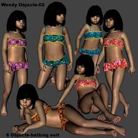 5 wendys  swimsuit obj files