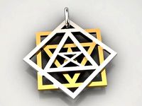 Kabbalah Pendant Seal of Solomon | 3D