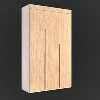 Wardrobe- Modern oak cabinet without handles