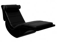 Chaise Longue Rio black leather Oscar Niemeyer