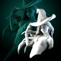 Anita the Young Witch bust | 3D