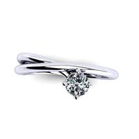 solitary ring engagement jewel with round diamond | 3D