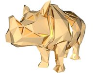 Polygonal Asian Rhino Parametric | 3D