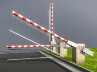 Railroad Barrier 3m High-Poly Version with Protective Grid