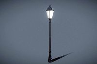 Square Light Pole - Poste de Luz de Praca