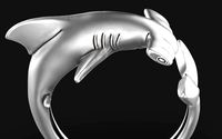 Hammerhead shark ring | 3D