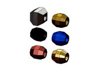 Geometric faceted beads and charms | 3D