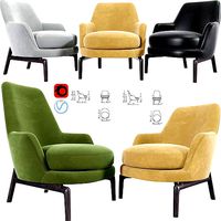 Leda Flexform Armchair Set 02